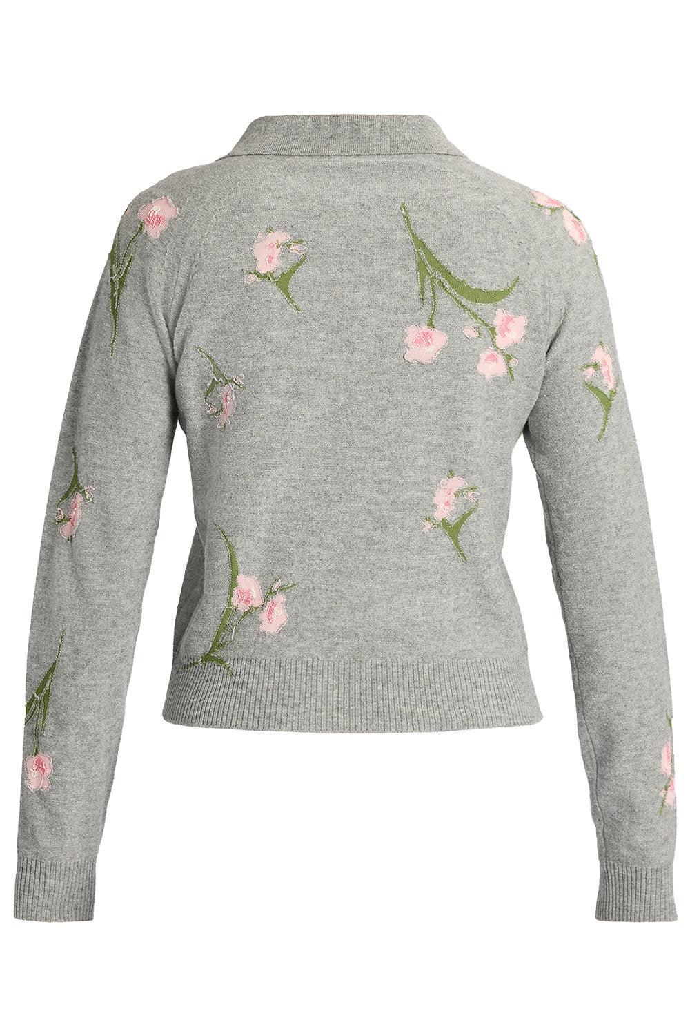 Floral Knit Jumper-GREY-XS-CLOTHINGTOPKNITS-ERDEM