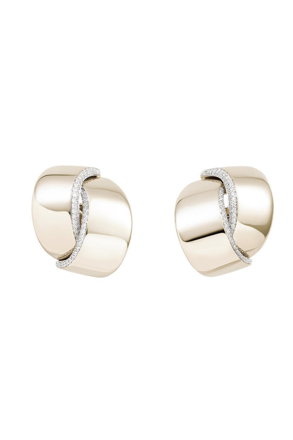 Diamond Midi Abbraccio Earrings-WHITE GOLD-JEWELRYFINE JEWELEARRING-VHERNIER