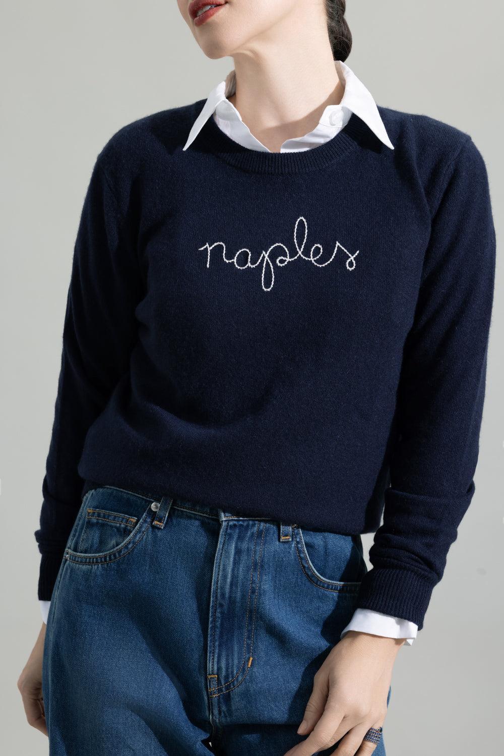 Naples Crewneck - Navy-BLUE-XS-CLOTHINGTOPSWEATER-LINGUA FRANCA