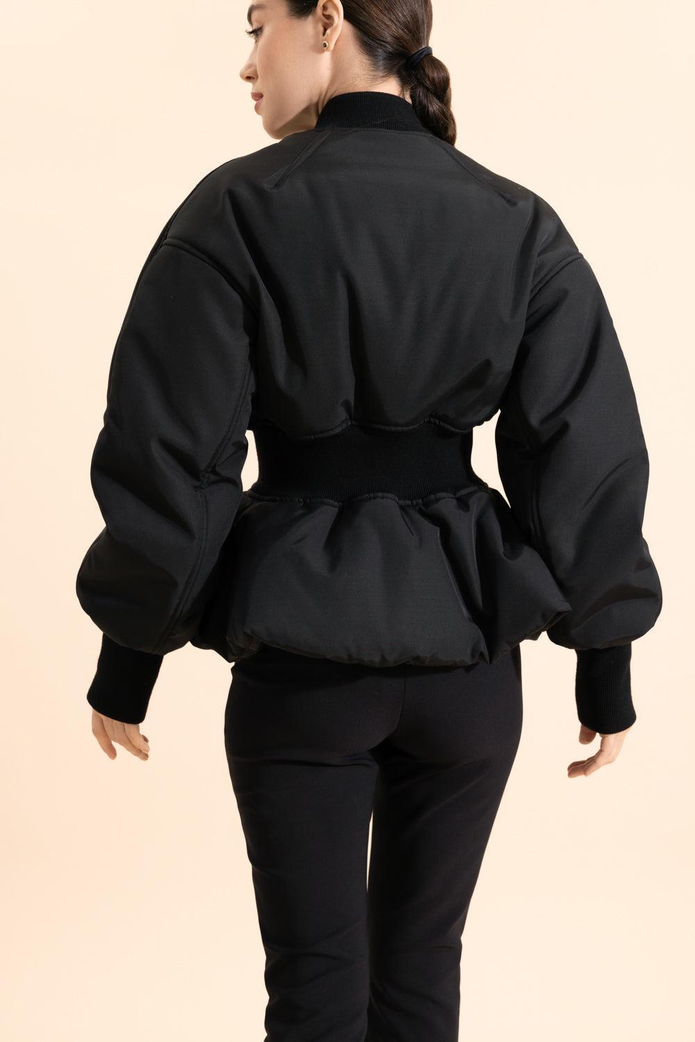 Peplum Bomber-NOIR-36-CLOTHINGJACKETCASUAL-ALAÏA