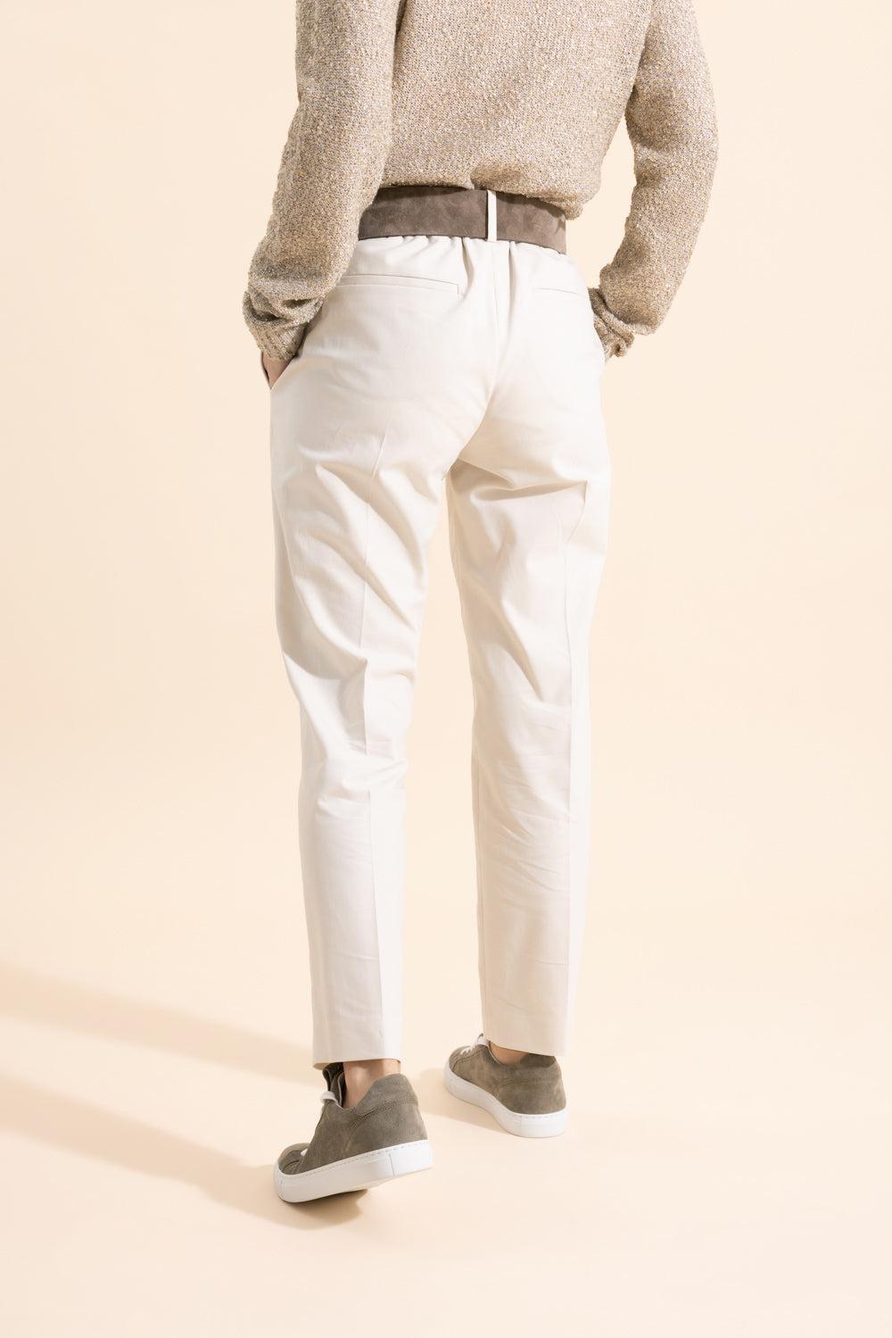 Classic Pull On Pant - Oat Grain-CREAM-36-CLOTHINGPANTCASUAL-BRUNELLO CUCINELLI