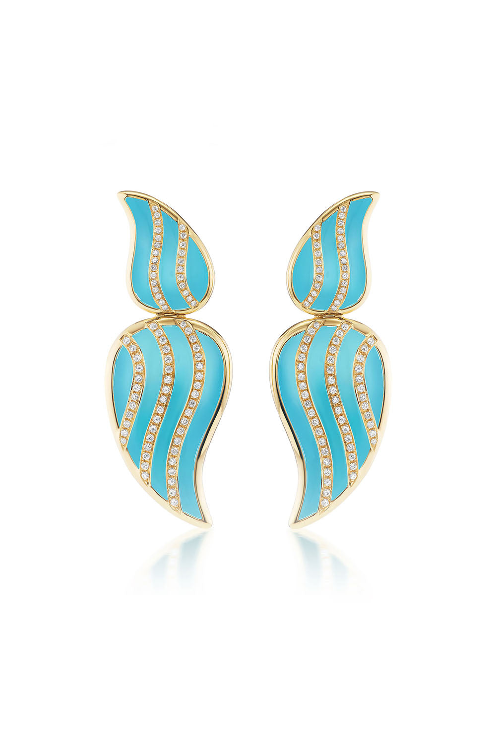 SORELLINA-Stardust Statement Earrings-YELLOW GOLD