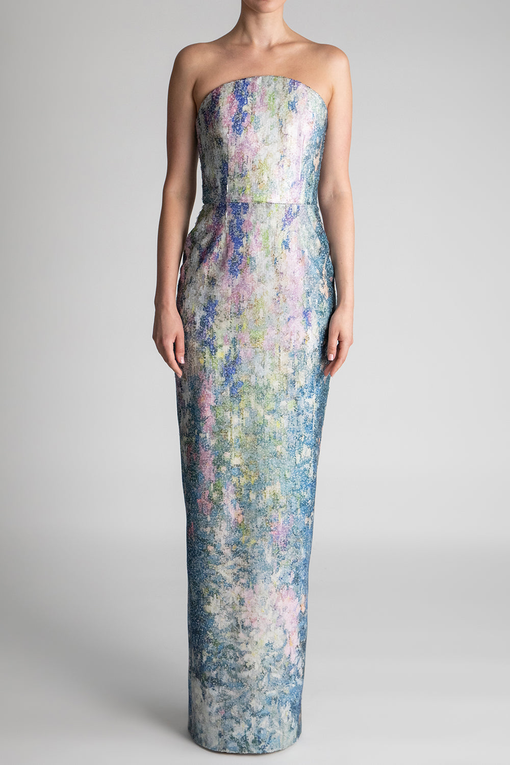 Pastel Metallic Strapless Gown-BLUE-4-CLOTHINGDRESSGOWN-PAMELLA ROLAND