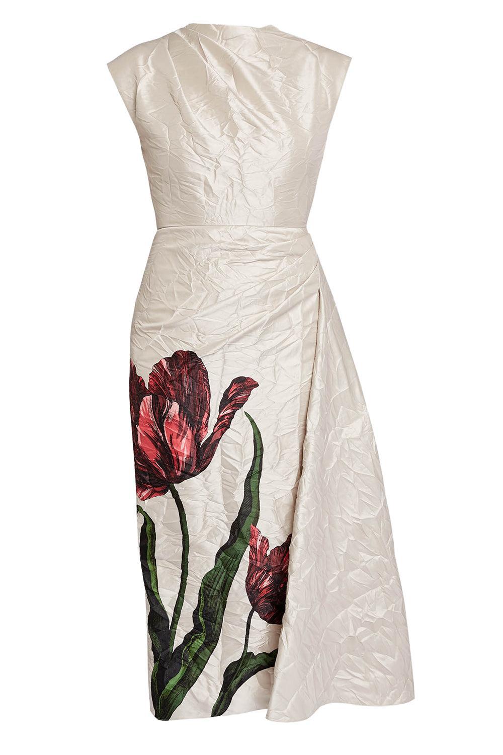 Short Sleeve Draped Dress-ETCHTUPK-2-CLOTHINGDRESSCOCKTAIL-ERDEM