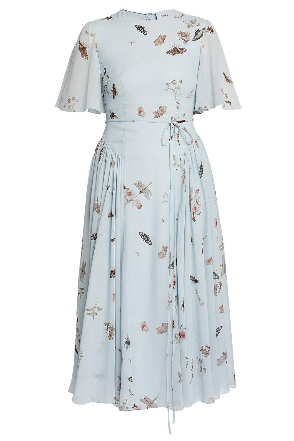 Flutter Sleeve Printed Midi Dress-BLUE-4-CLOTHINGDRESSCOCKTAIL-ERDEM