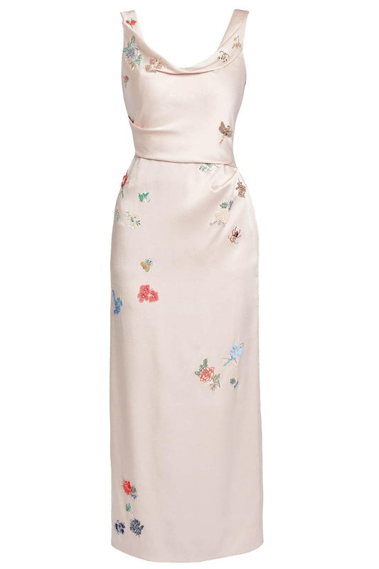 Embellished Sleeveless Cowl Neck Midi Dress-PINK-6-CLOTHINGDRESSCOCKTAIL-ERDEM