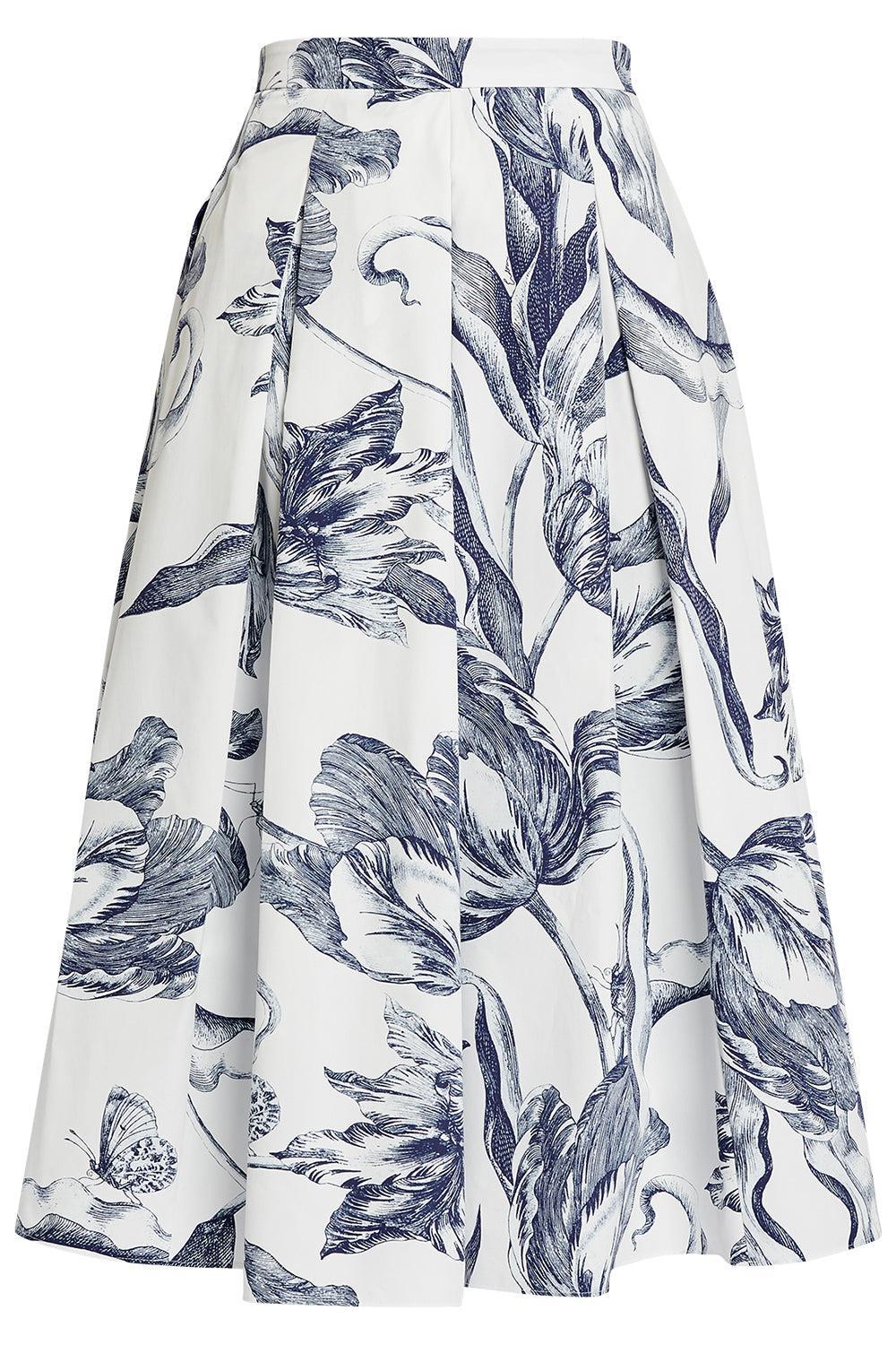 Botanical Pleated Midi Skirt-BTNCLIVO-2-CLOTHINGSKIRTMIDI-ERDEM