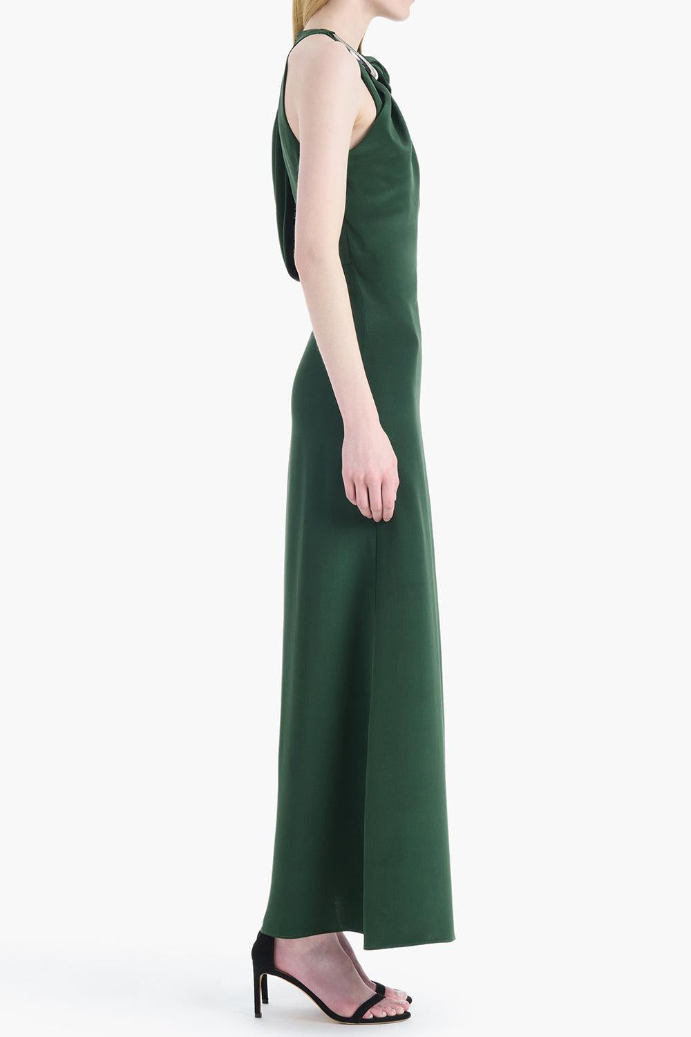 Crawford Off The Shoulder Dress-GREEN-34-CLOTHINGDRESSEVENING-ALTUZARRA