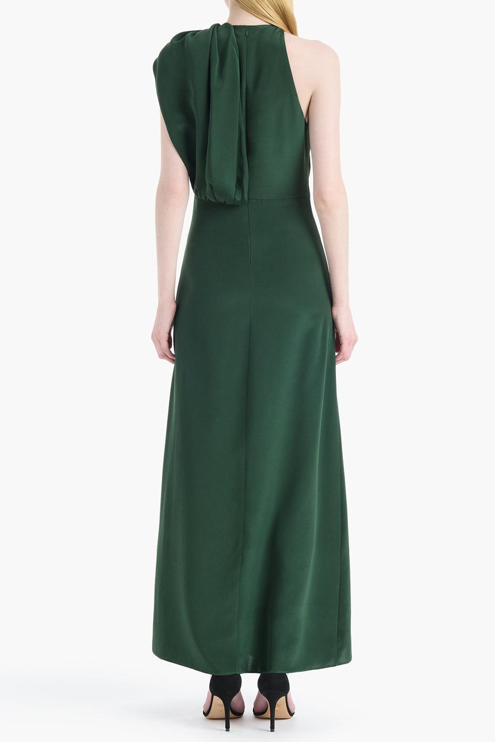 Crawford Off The Shoulder Dress-GREEN-34-CLOTHINGDRESSEVENING-ALTUZARRA