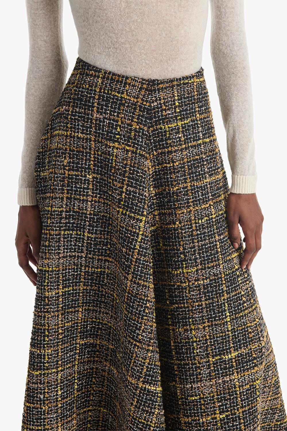 Varda Plaid Skirt-BLACK-36-CLOTHINGSKIRTMAXI-ALTUZARRA
