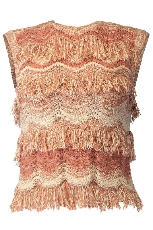 Vida Sleeveless Top - Terracotta Rose