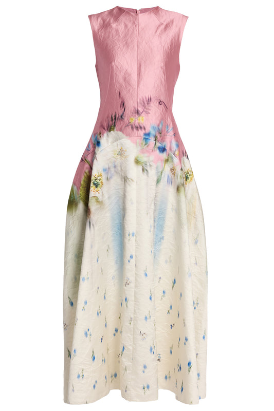 Floral Textured Maxi Dress