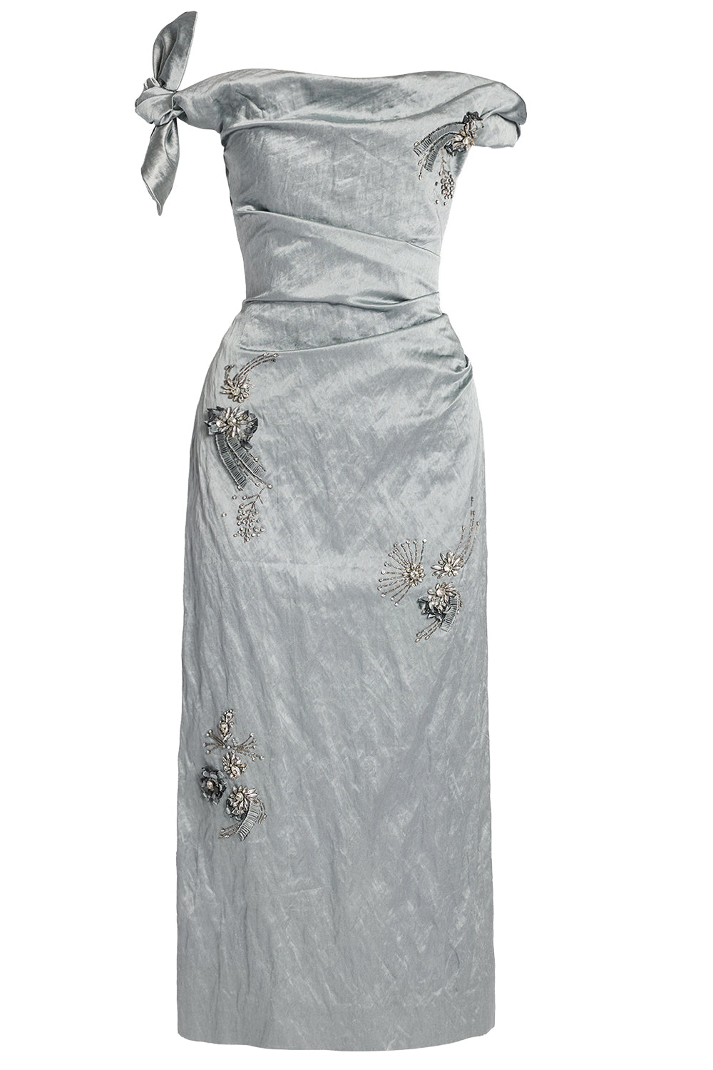 Embroidered Textured Maxi Dress