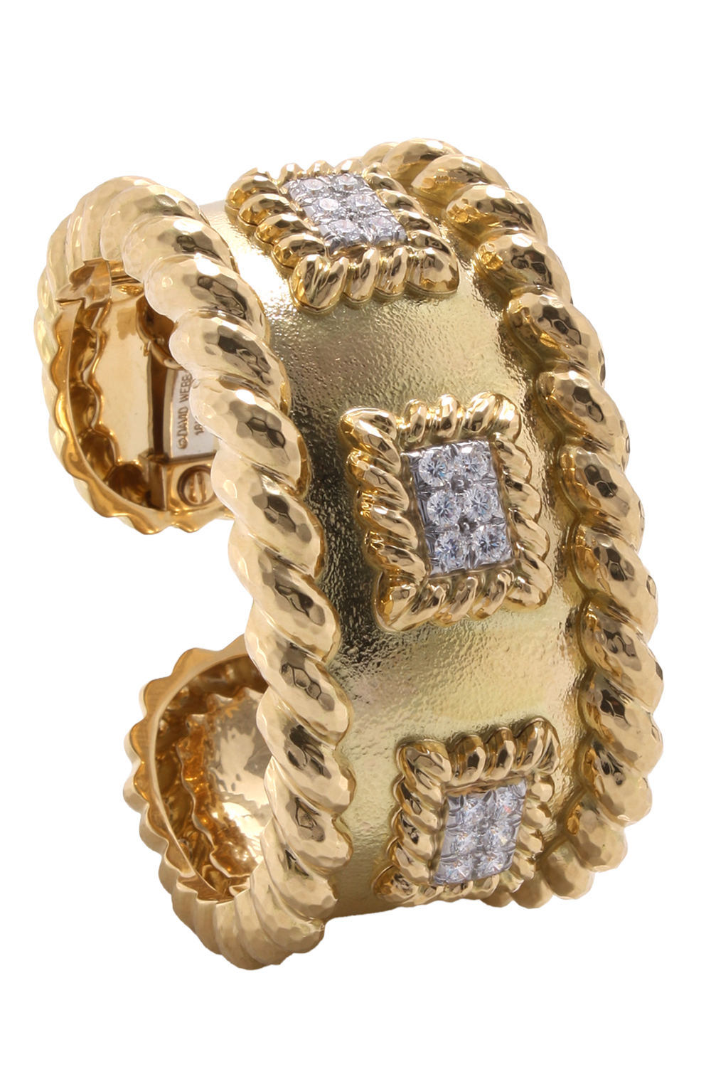 Diamond Rope Edge Cuff Bracelet