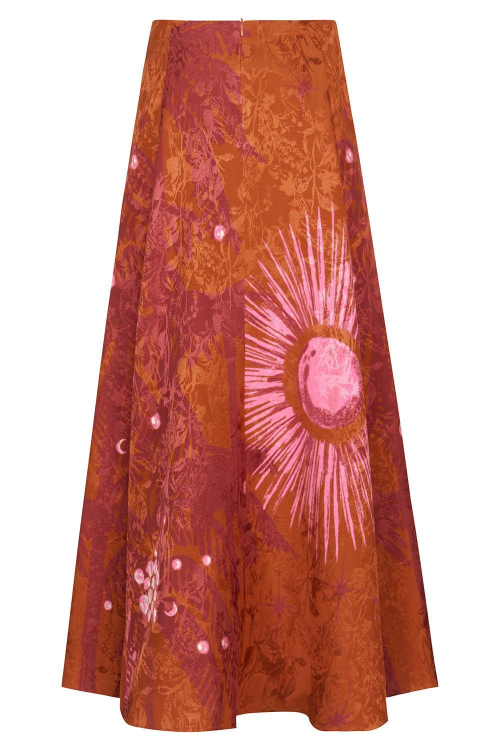 Encanto De Isla Skirt-RUST DRK-2-CLOTHINGSKIRTMAXI-JOHANNA ORTIZ