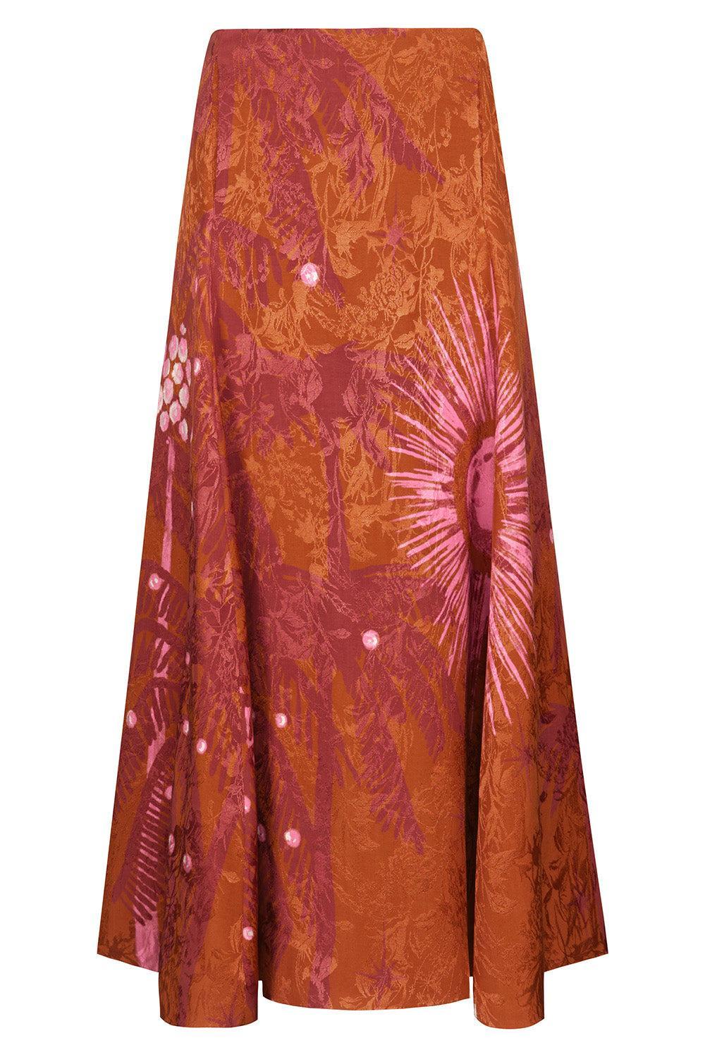 Encanto De Isla Skirt-RUST DRK-2-CLOTHINGSKIRTMAXI-JOHANNA ORTIZ