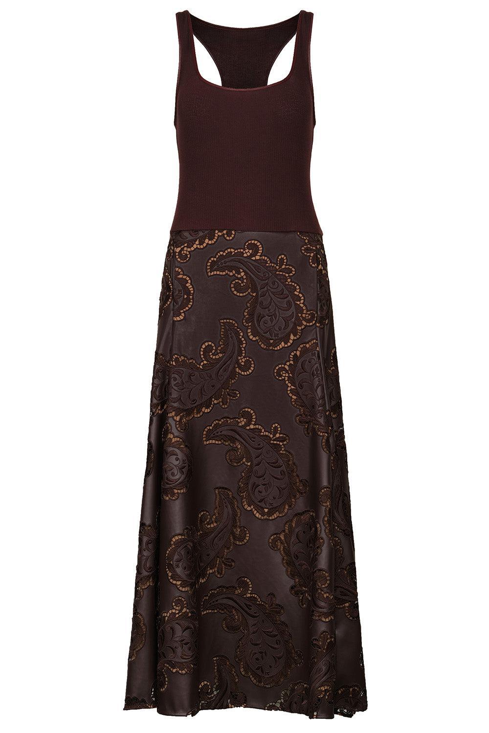 Heat Of Bark Ankle Dress-BROWN-2-CLOTHINGDRESSCASUAL-JOHANNA ORTIZ