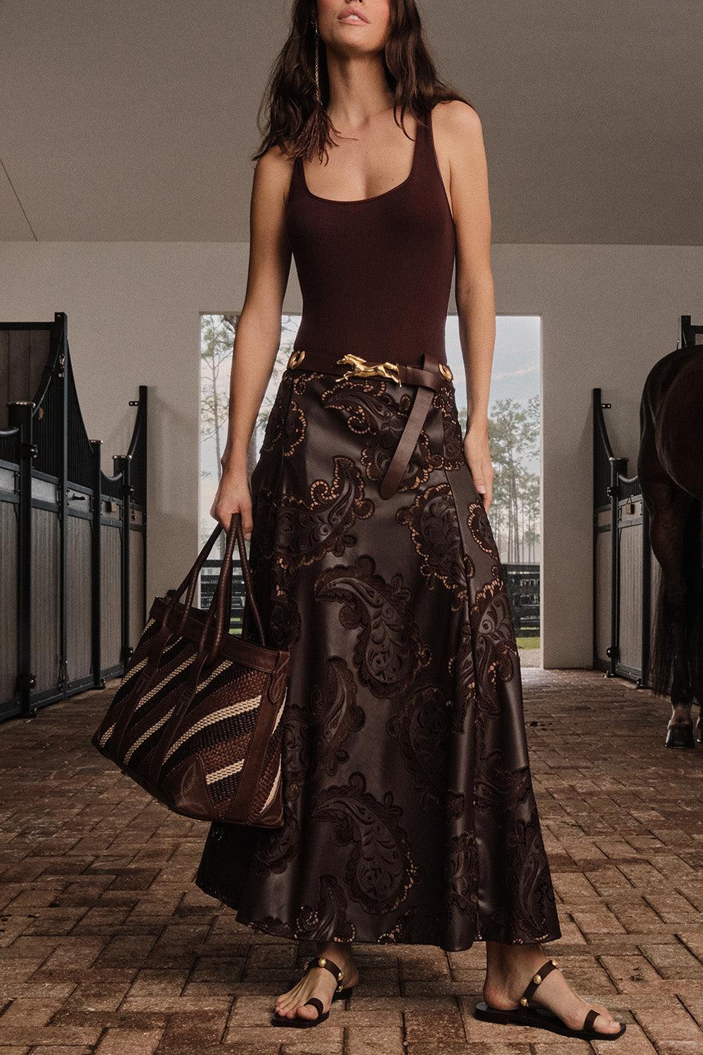 Heat Of Bark Ankle Dress-BROWN-2-CLOTHINGDRESSCASUAL-JOHANNA ORTIZ