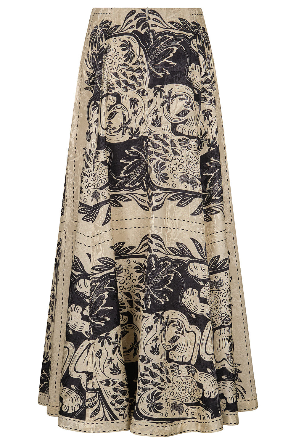Encanto De Isla Ankle Skirt - Ecru Black