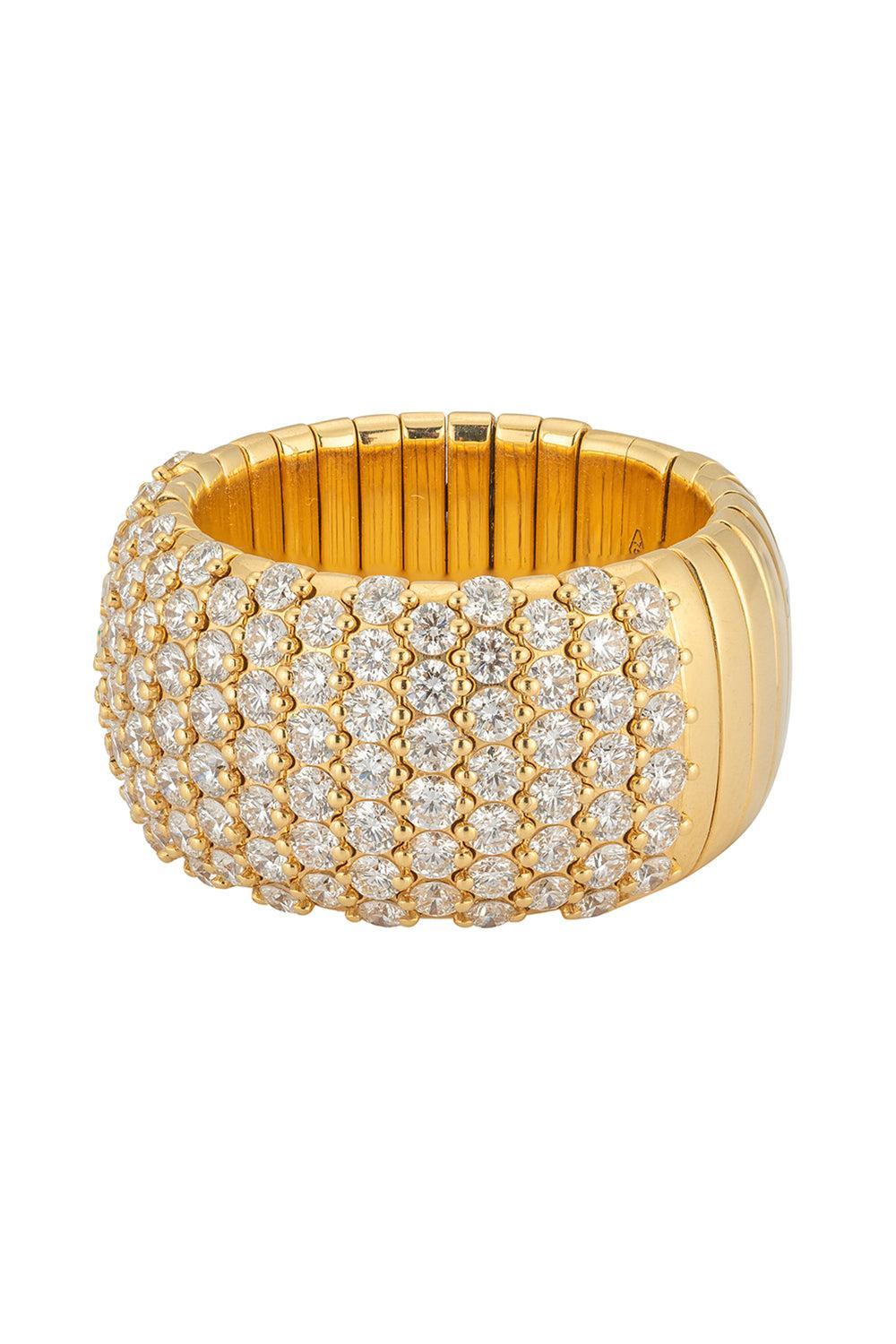 Diamond Wide Stretch Ring-YELLOW GOLD-7-JEWELRYFINE JEWELRING-ZYDO