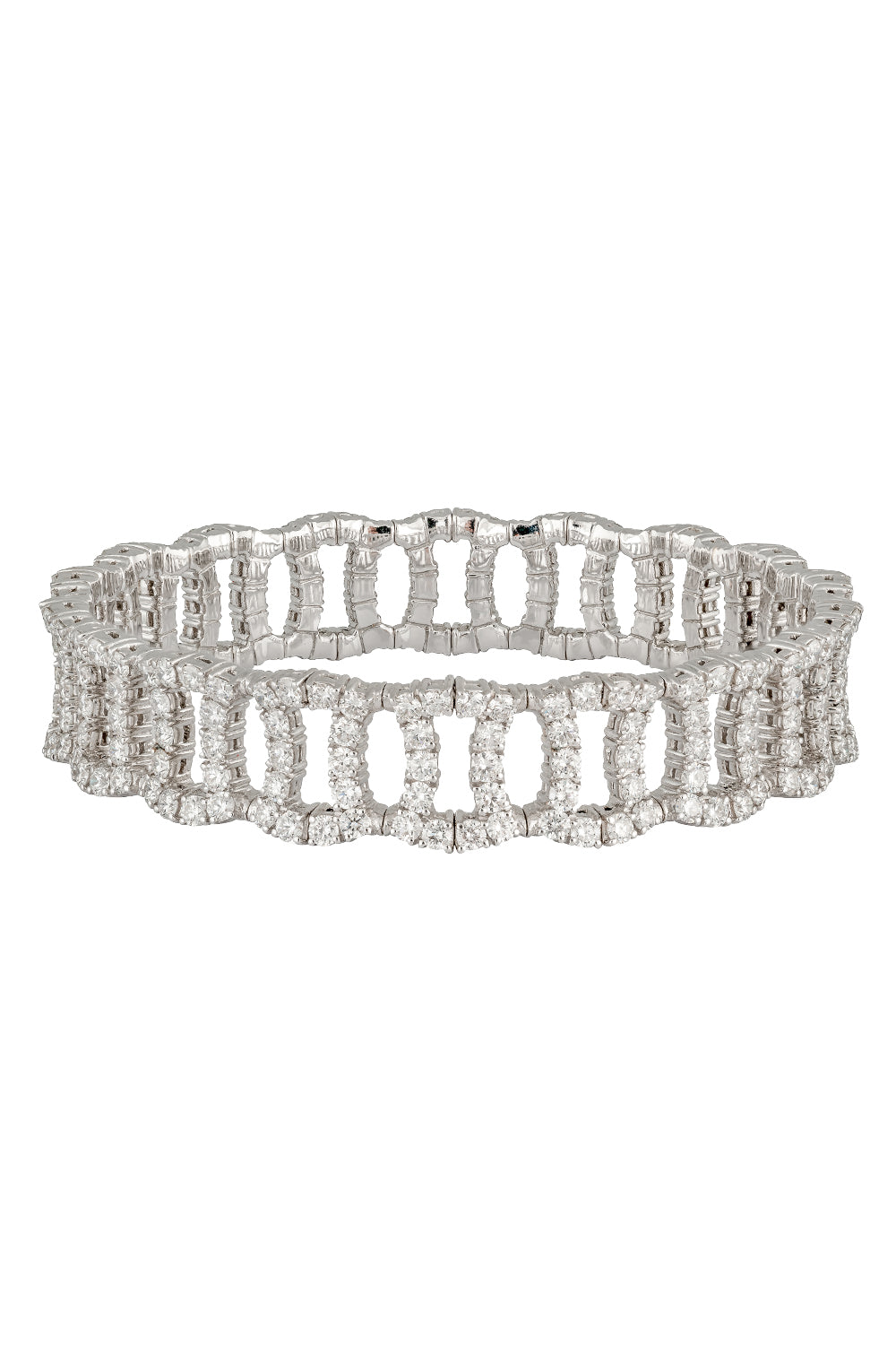 Diamond Parenthesis Stretch Bracelet
