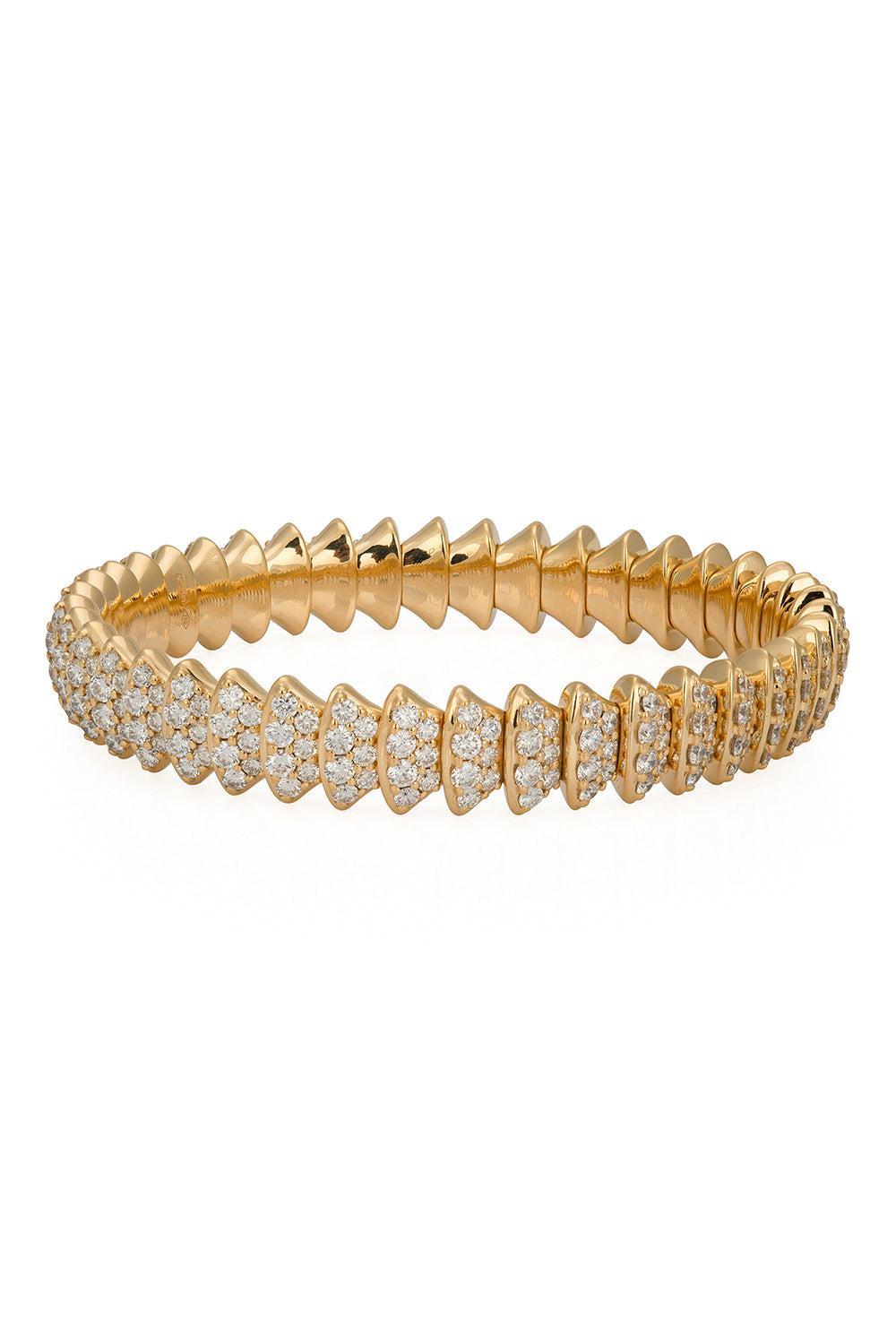 Diamond Multi Element Stretch Bracelet-YELLOW GOLD-JEWELRYFINE JEWELBRACELET O-ZYDO