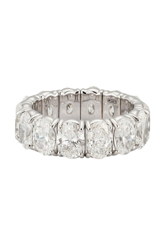 Diamond Oval Stretch Ring-WHITE GOLD-6-JEWELRYFINE JEWELRING-ZYDO