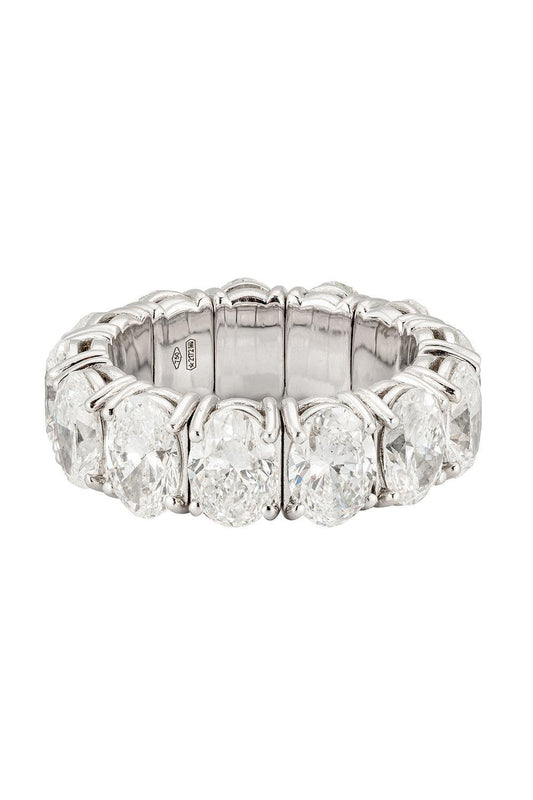 Diamond Oval Stretch Ring-WHITE GOLD-7.5-JEWELRYFINE JEWELRING-ZYDO