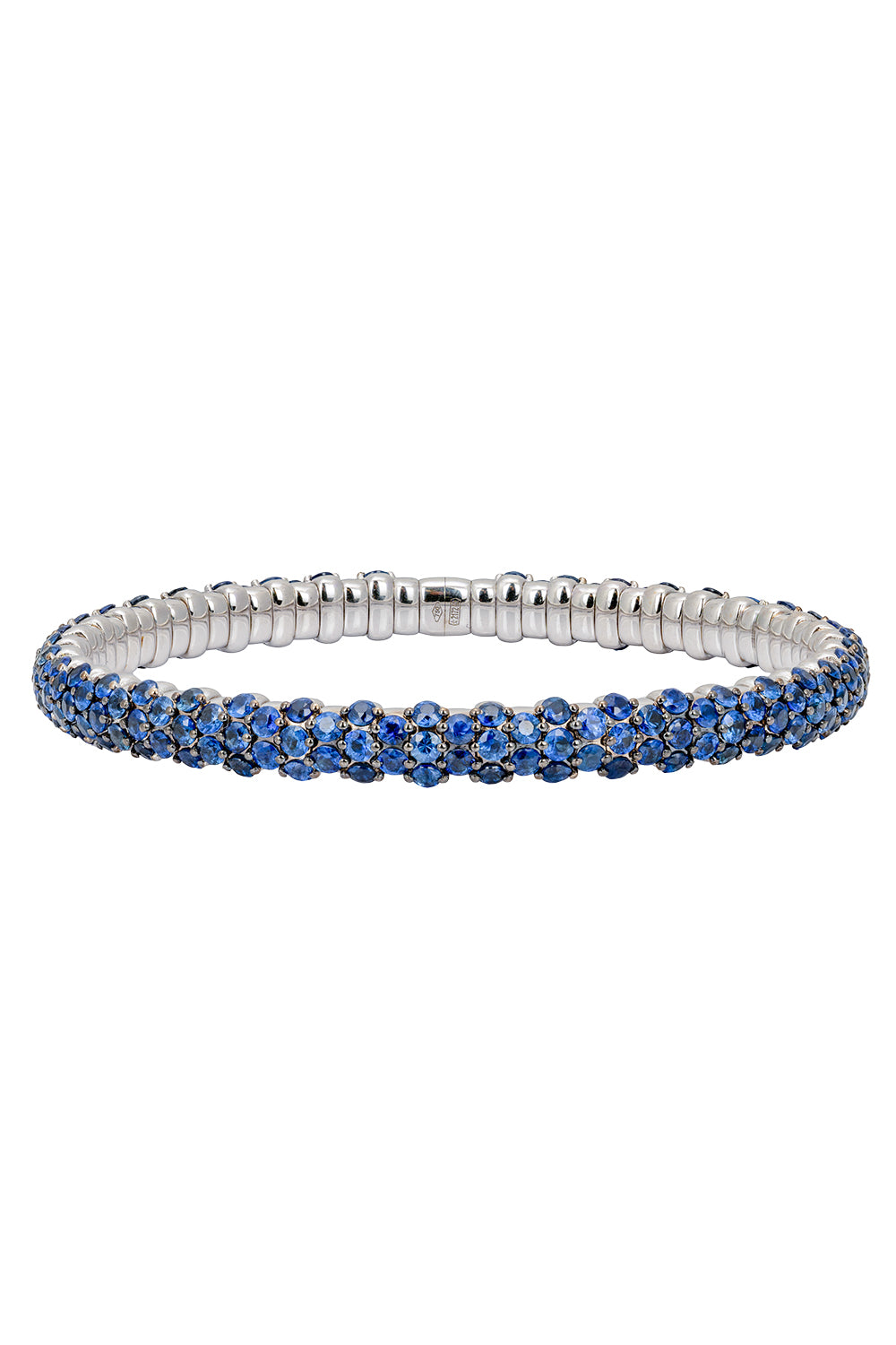 Blue Sapphire Slim Domed Stretch Bracelet
