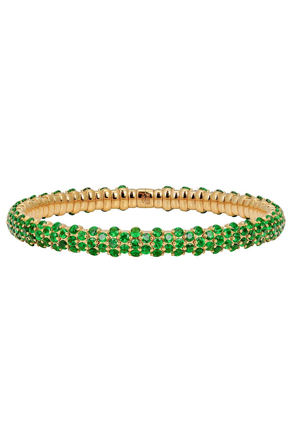 Tsavorite Slim Domed Stretch Bracelet