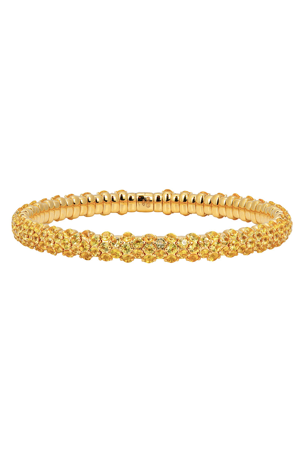 Yellow Sapphire Slim Domed Stretch Bracelet