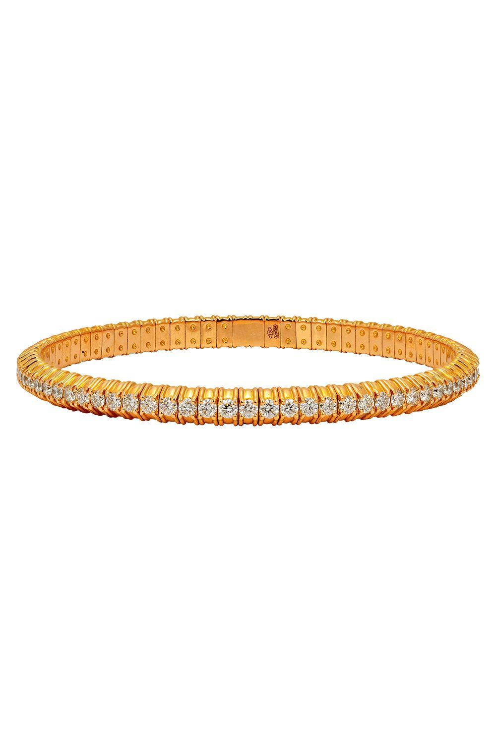 1 Row Diamond Stretch Bracelet-ROSE GOLD-JEWELRYFINE JEWELBRACELET O-ZYDO