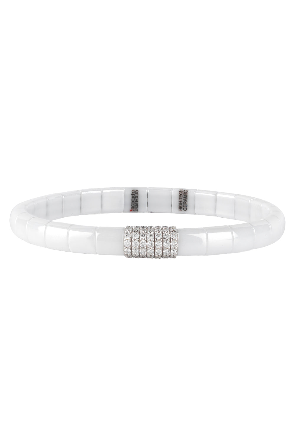 Diamond Seven Row White Pura Stretch Bracelet