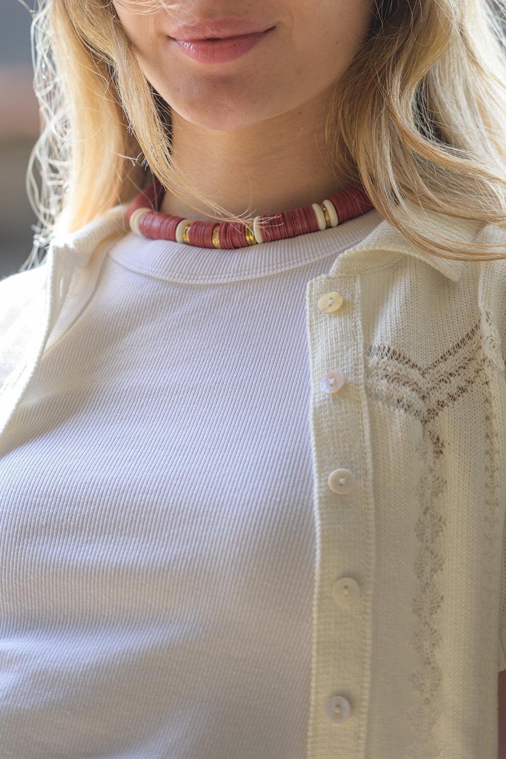 Jaipur Red Bone African Beaded Necklace-RED-JEWELRYBOUTIQUENECKLACE O-HIJAS DE PUKA