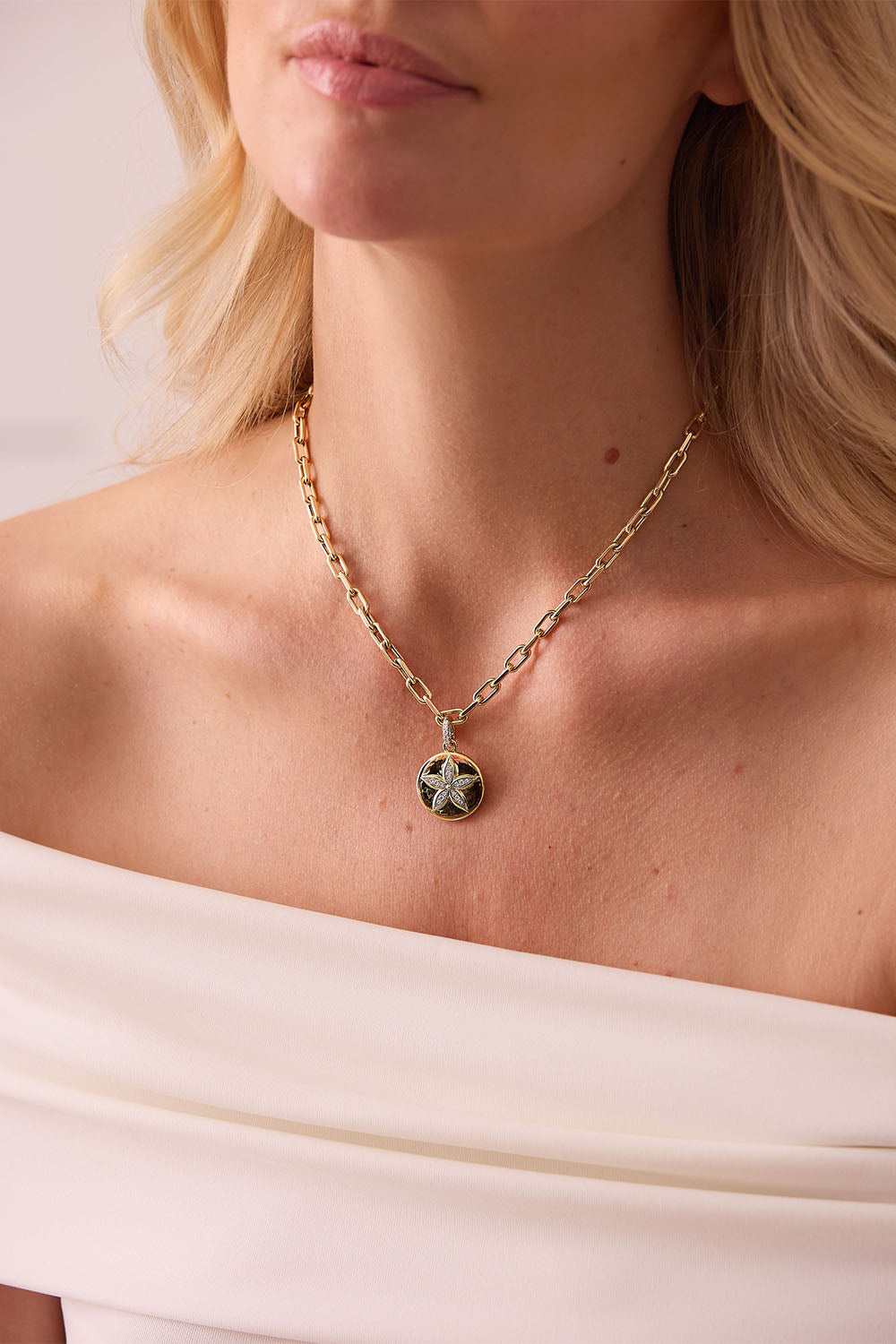 Diamond Sand Dollar Charm
