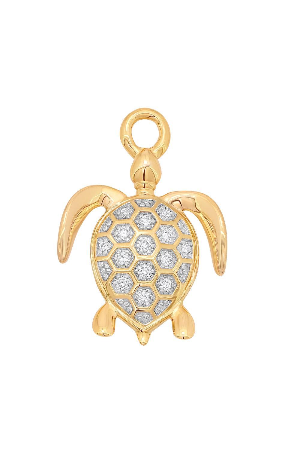 Diamond Sea Turtle Charm-YELLOW GOLD-JEWELRYFINE JEWELPENDANT-SARA WEINSTOCK