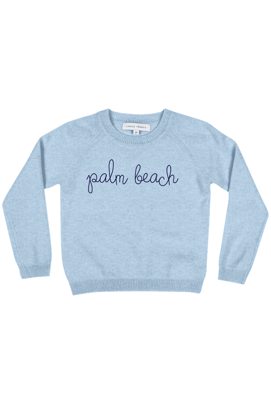 Kids Palm Beach Crewneck - Sky Blue-BLUE-10-12-CLOTHINGTOPSWEATER-LINGUA FRANCA