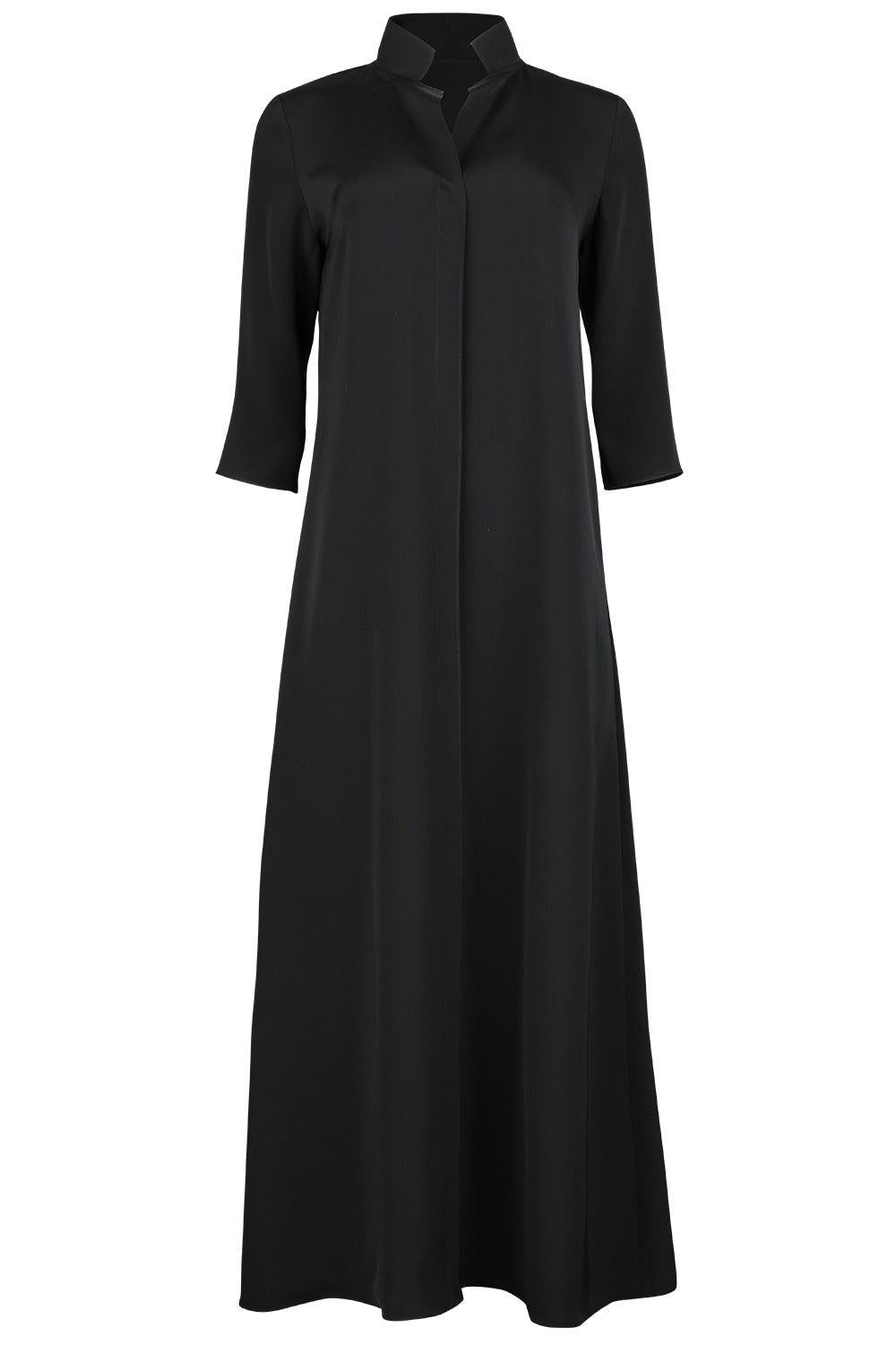 Long Frolic Dress - Black-BLACK-P-CLOTHINGDRESSCASUAL-PETER COHEN
