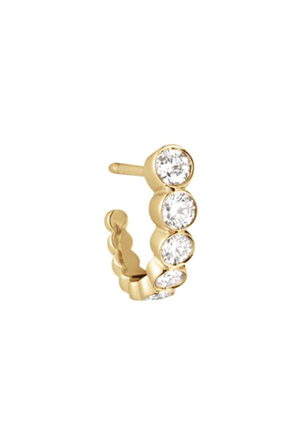Diamond Petite Boucle Earring-YELLOW GOLD-JEWELRYFINE JEWELEARRING-SOPHIE BILLE BRAHE