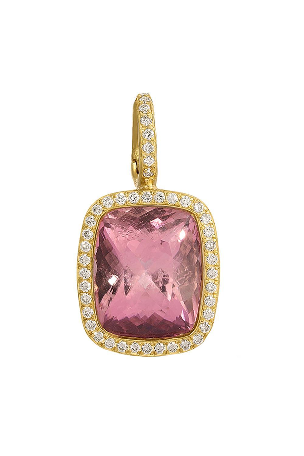 Pink Tourmaline Pendant-YELLOW GOLD-JEWELRYFINE JEWELPENDANT-OCTAVIA ELIZABETH