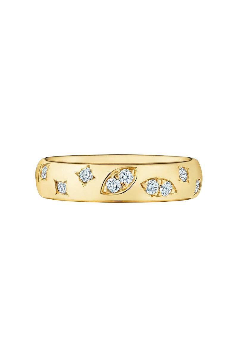 Cobblestone Star Set Ring-YELLOW GOLD-7-JEWELRYFINE JEWELRING-KWIAT