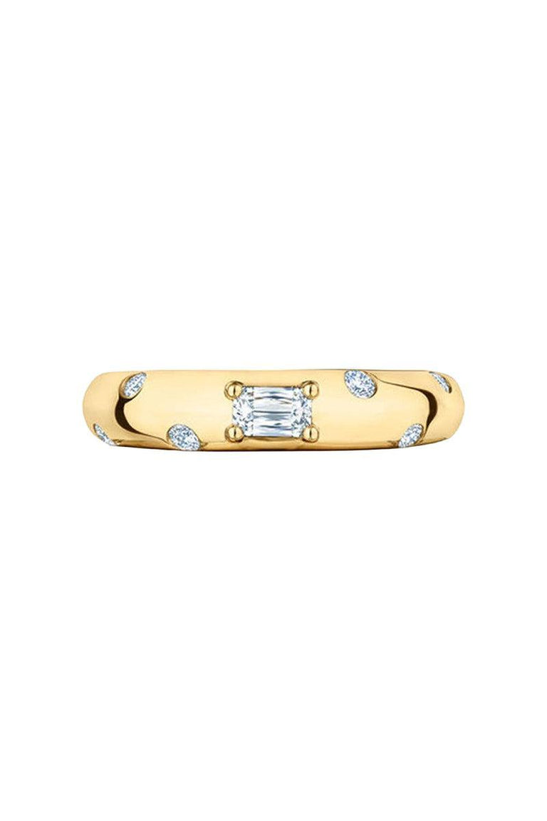 Diamond Cobblestone Wide Band Ring