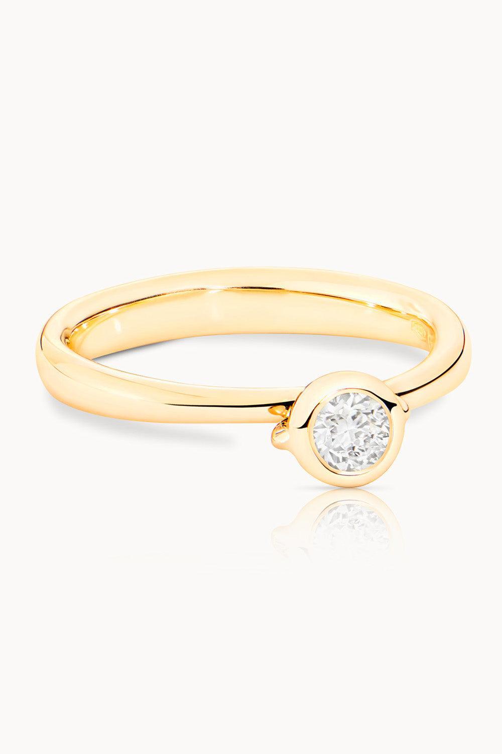 Diamond Solitaire Bouton Ring-YELLOW GOLD-6.75-JEWELRYFINE JEWELRING-TAMARA COMOLLI