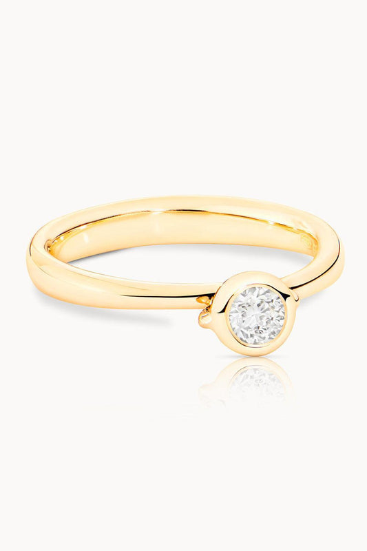 Diamond Solitaire Bouton Ring-YELLOW GOLD-6.75-JEWELRYFINE JEWELRING-TAMARA COMOLLI