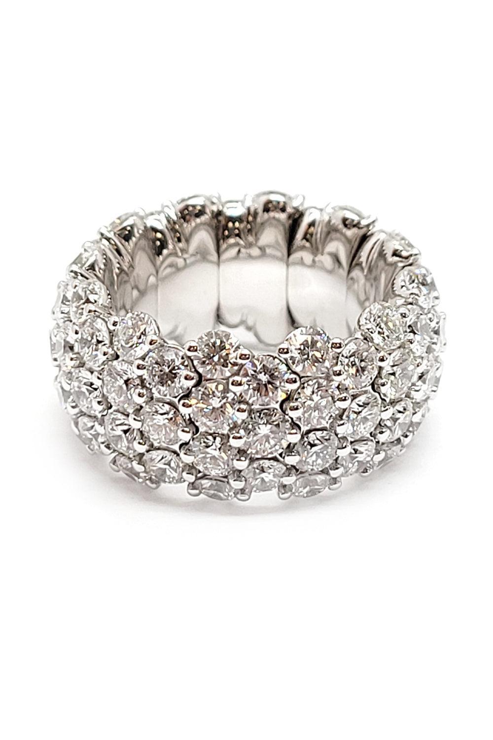 Diamond Stretch Ring-WHITE GOLD-6.25-JEWELRYFINE JEWELRING-ANDREOLI