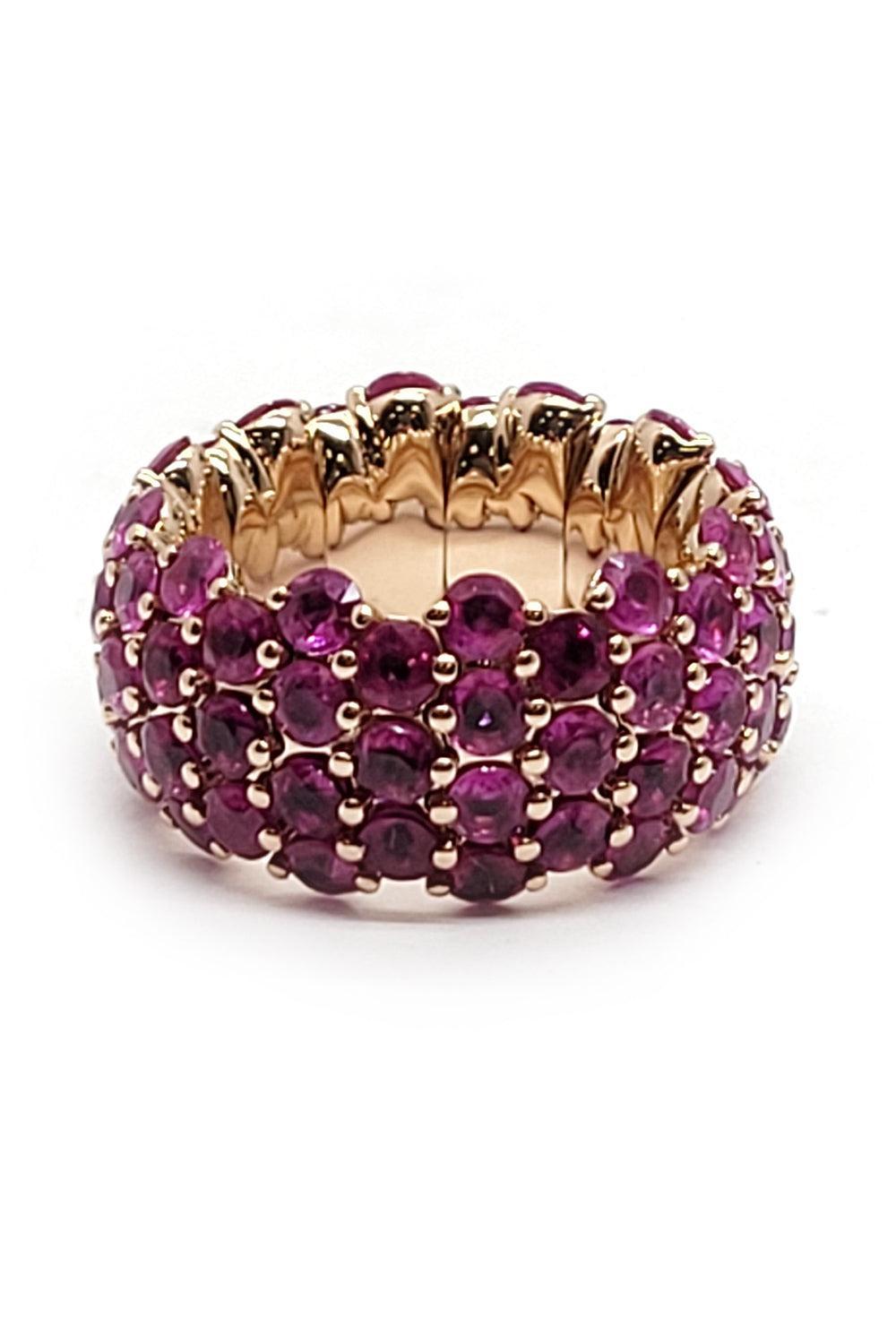 Pink Sapphire Stretch Ring-ROSE GOLD-6.25-JEWELRYFINE JEWELRING-ANDREOLI