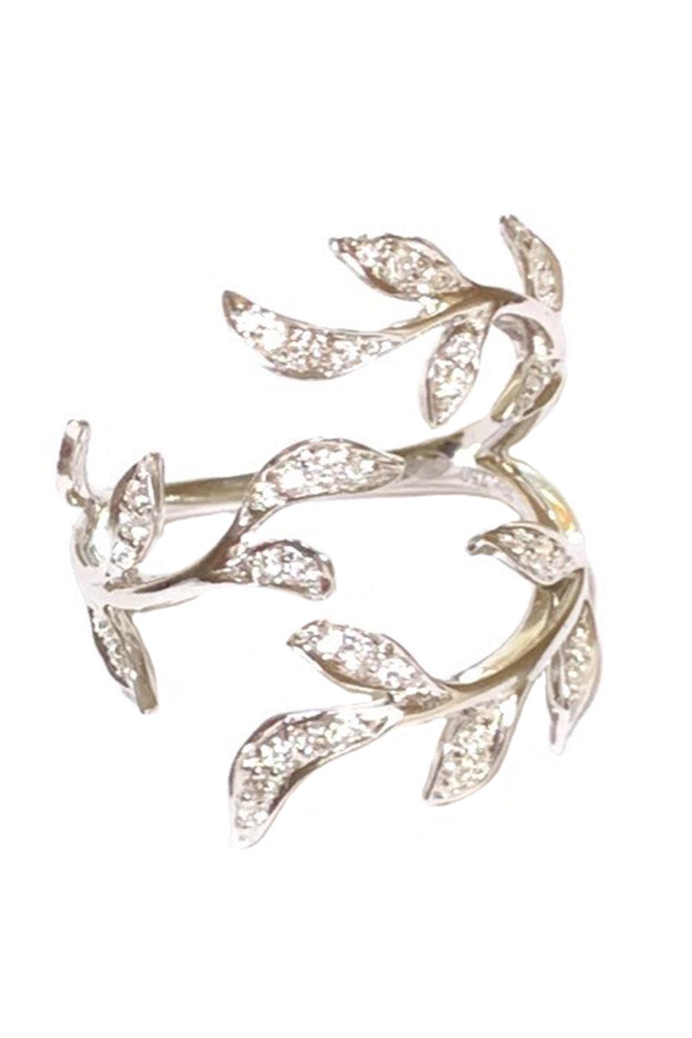 White Diamond Garden Bloom Ring