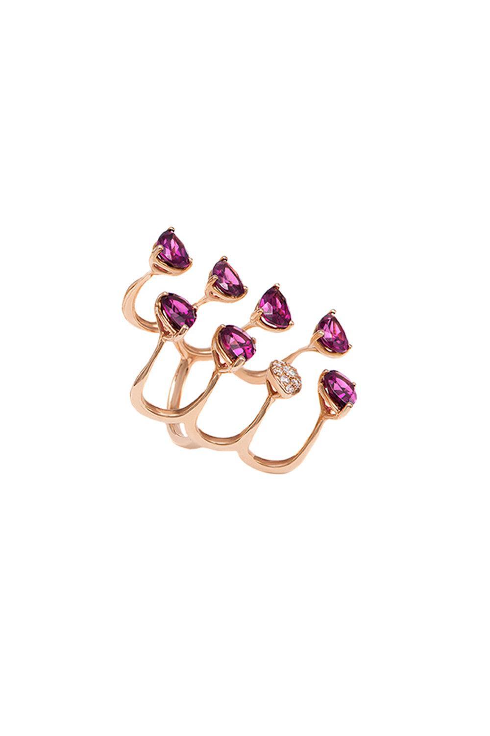 Rhodolite Garnet Aurore Ring-ROSE GOLD-7-JEWELRYFINE JEWELRING-STEFERE