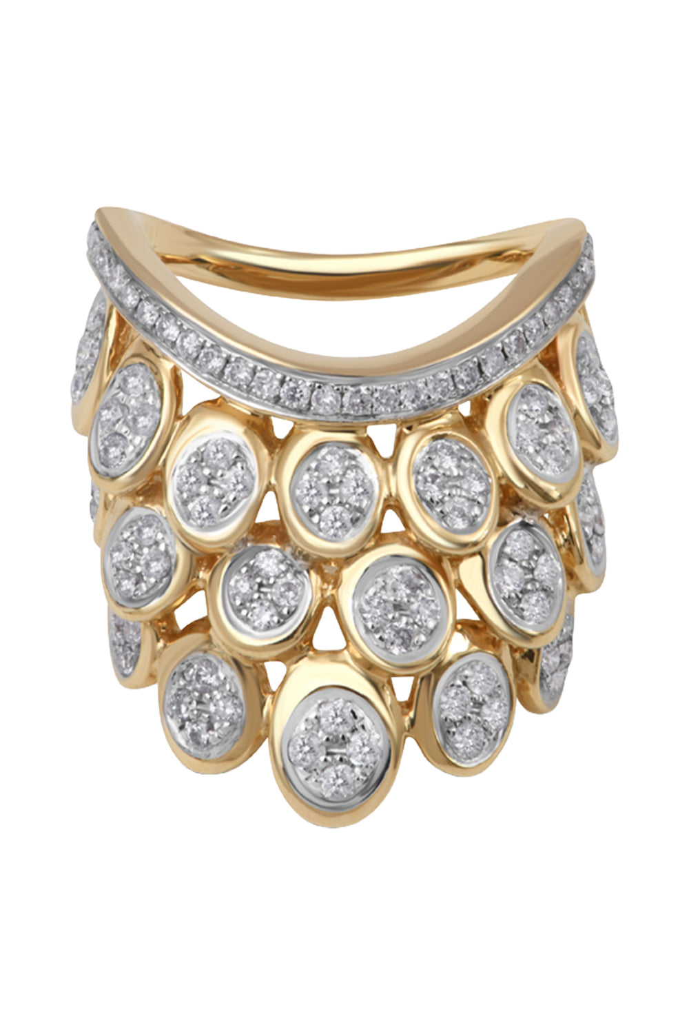 Diamond Full Pave Blossom Ring