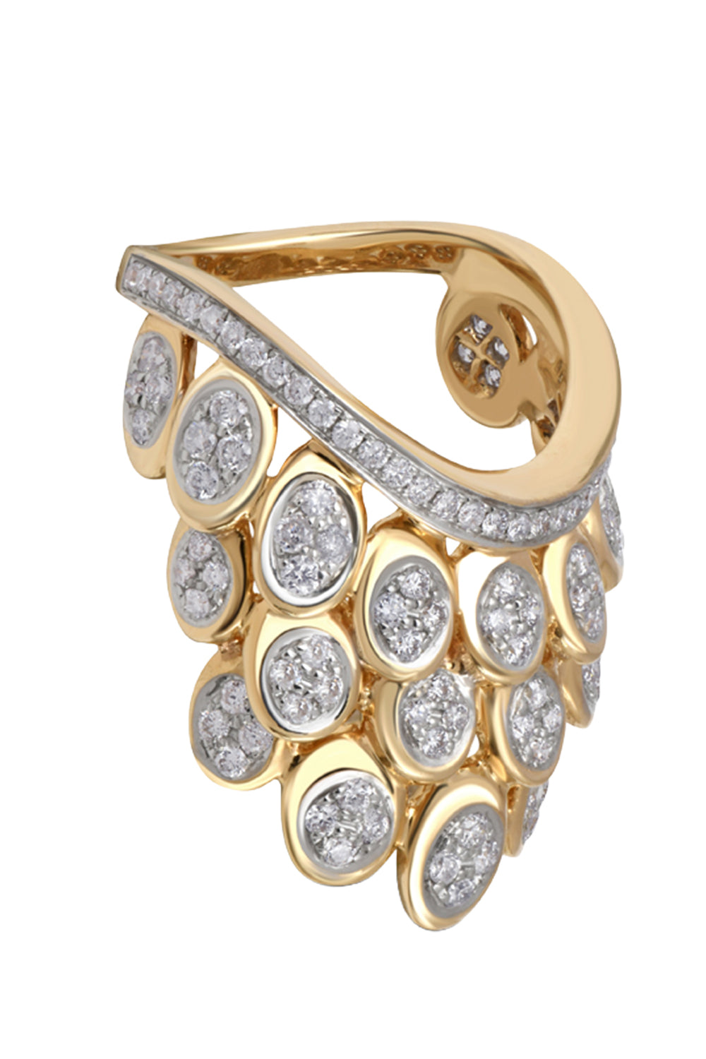 Diamond Full Pave Blossom Ring